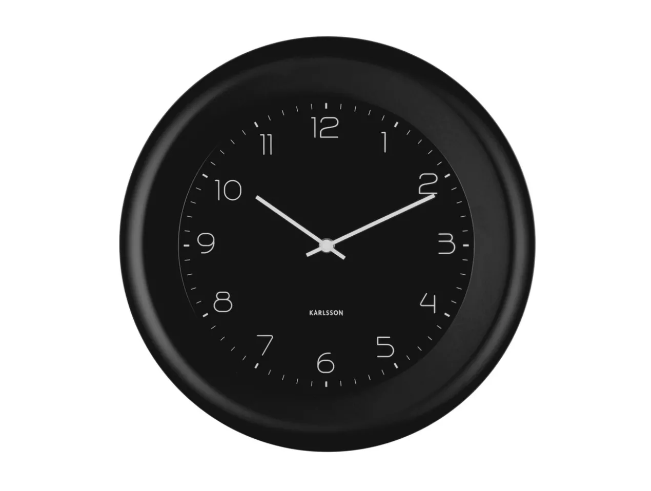 Wall clock Dual Disc metal black