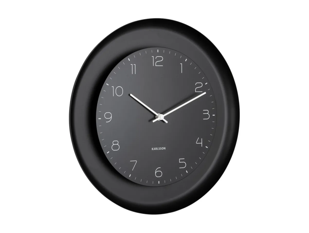 Wall clock Dual Disc metal black