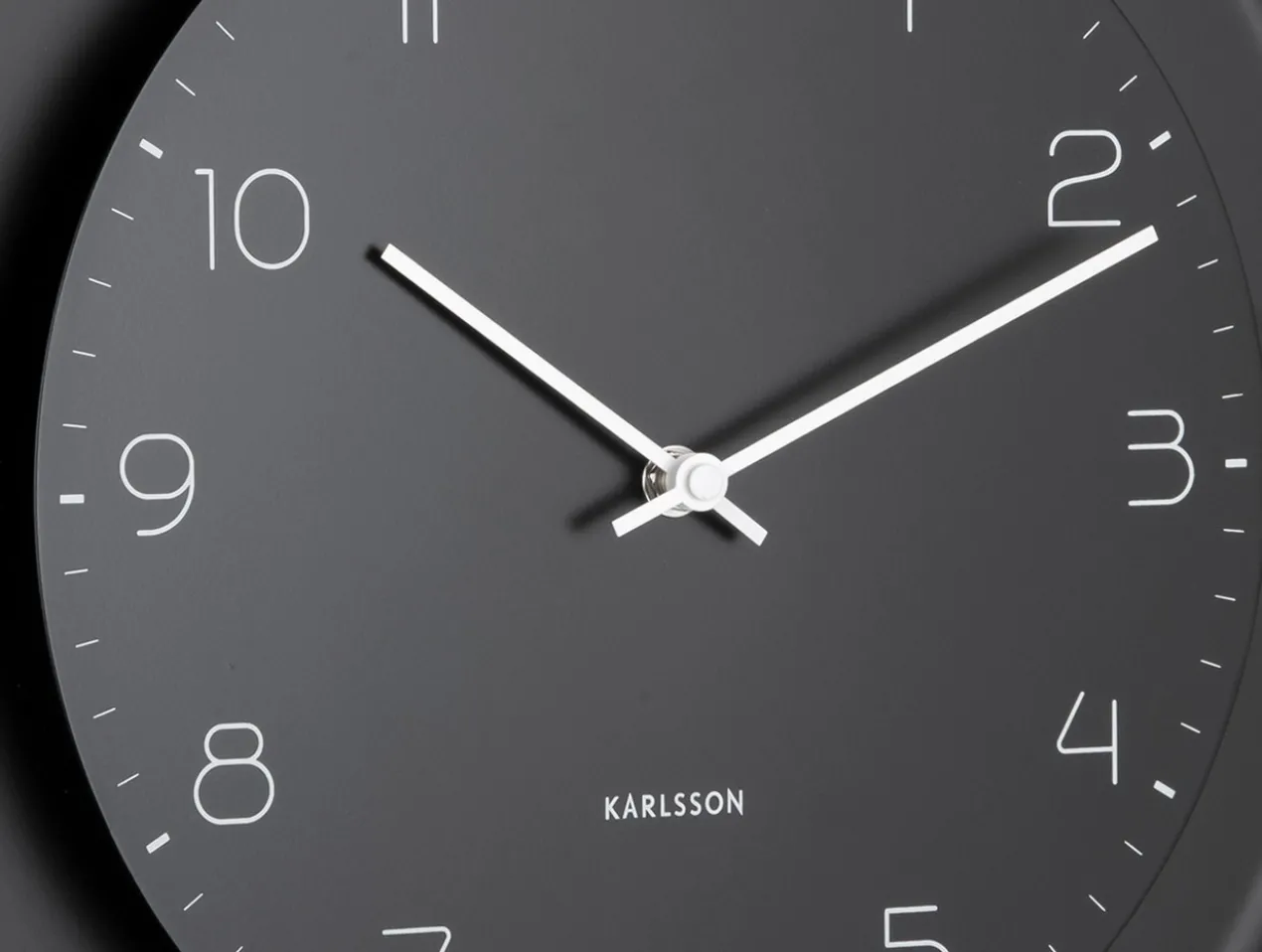 Wall clock Dual Disc metal black