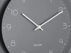Wall clock Dual Disc metal dark grey