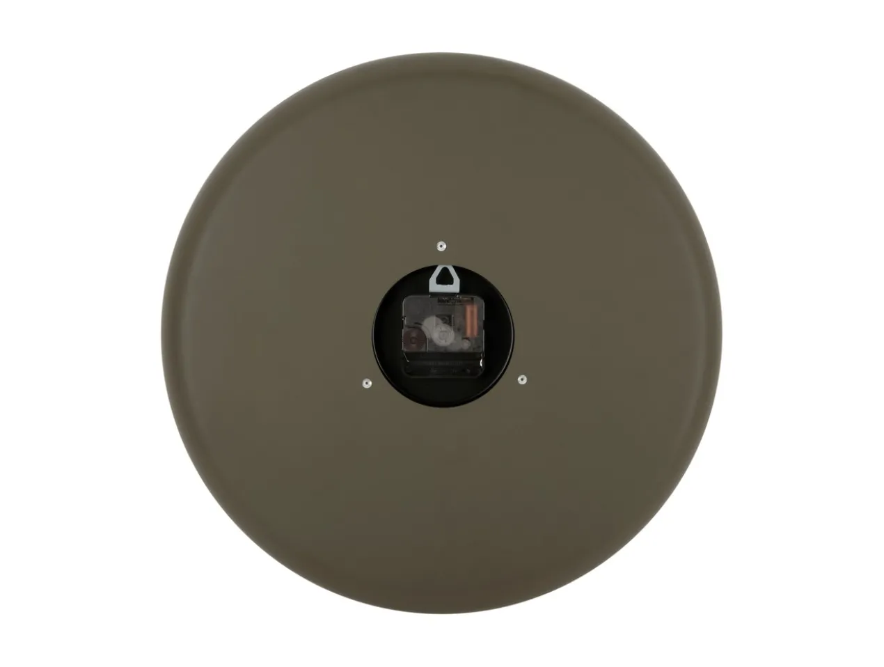 Wall clock Dual Disc metal moss green