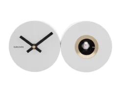 Wall clock Duo Cuckoo matt white