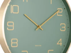 Wall clock Elegance Glow jungle green
