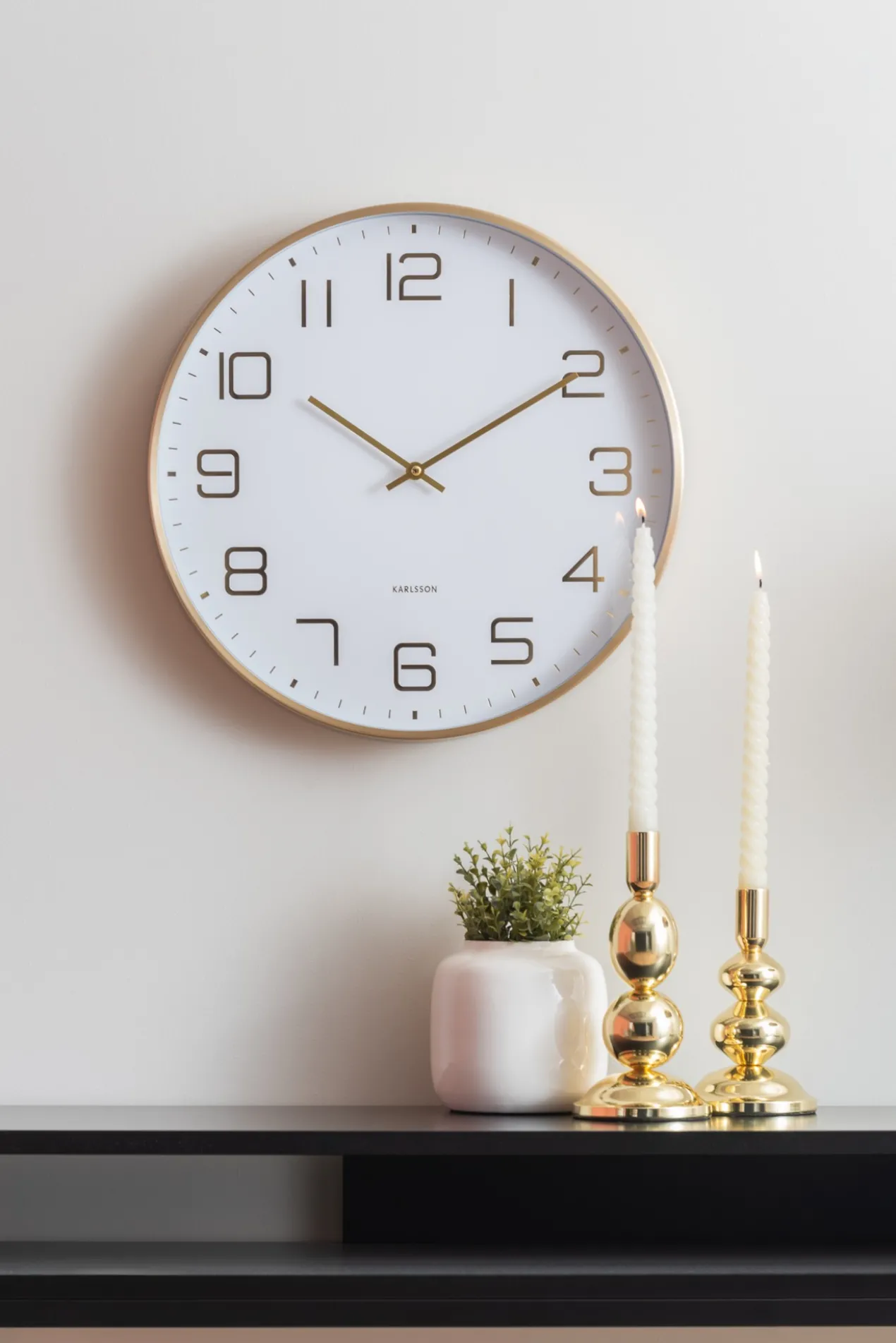 Wall clock Elegance Glow jungle green
