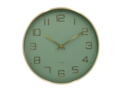 Wall clock Elegance Glow jungle green
