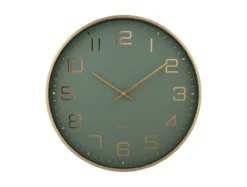 Wall clock Elegance Glow jungle green
