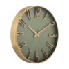 Wall clock Elevated Glam metallic jungle green