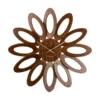 Wall clock Fiore dark wood veneer