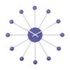 Wall clock Funky Spider bright purple