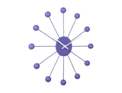 Wall clock Funky Spider bright purple