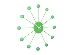Wall clock Funky Spider bright green