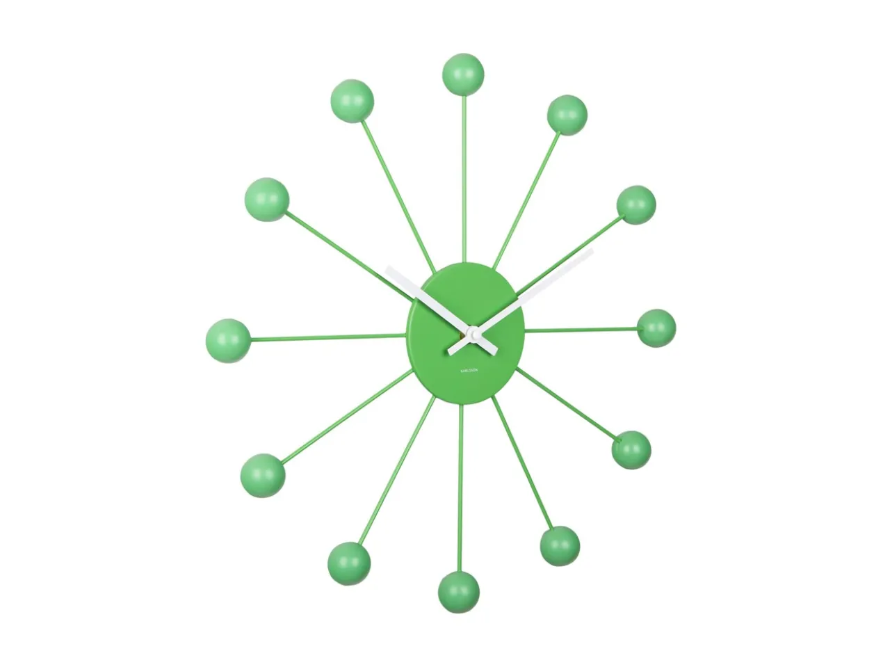 Wall clock Funky Spider bright green