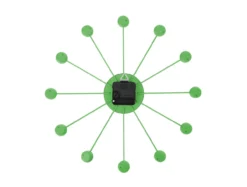 Wall clock Funky Spider bright green