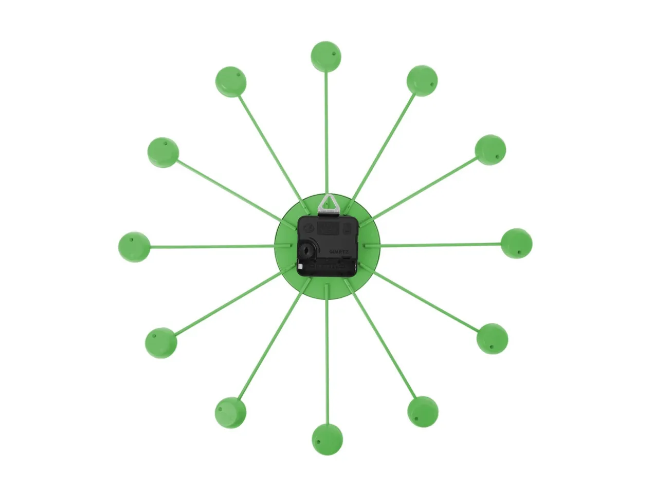 Wall clock Funky Spider bright green