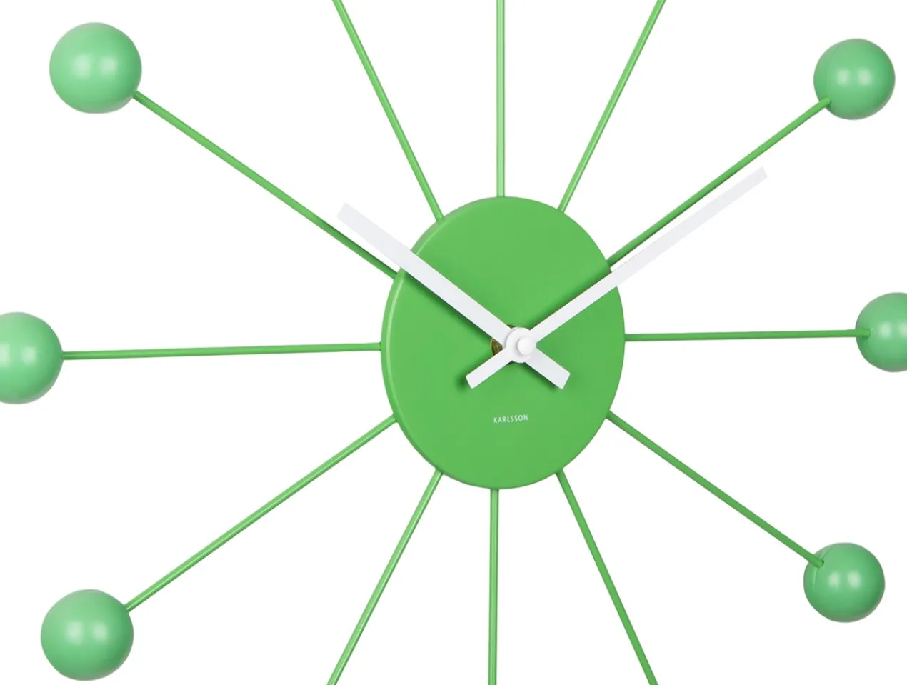 Wall clock Funky Spider bright green