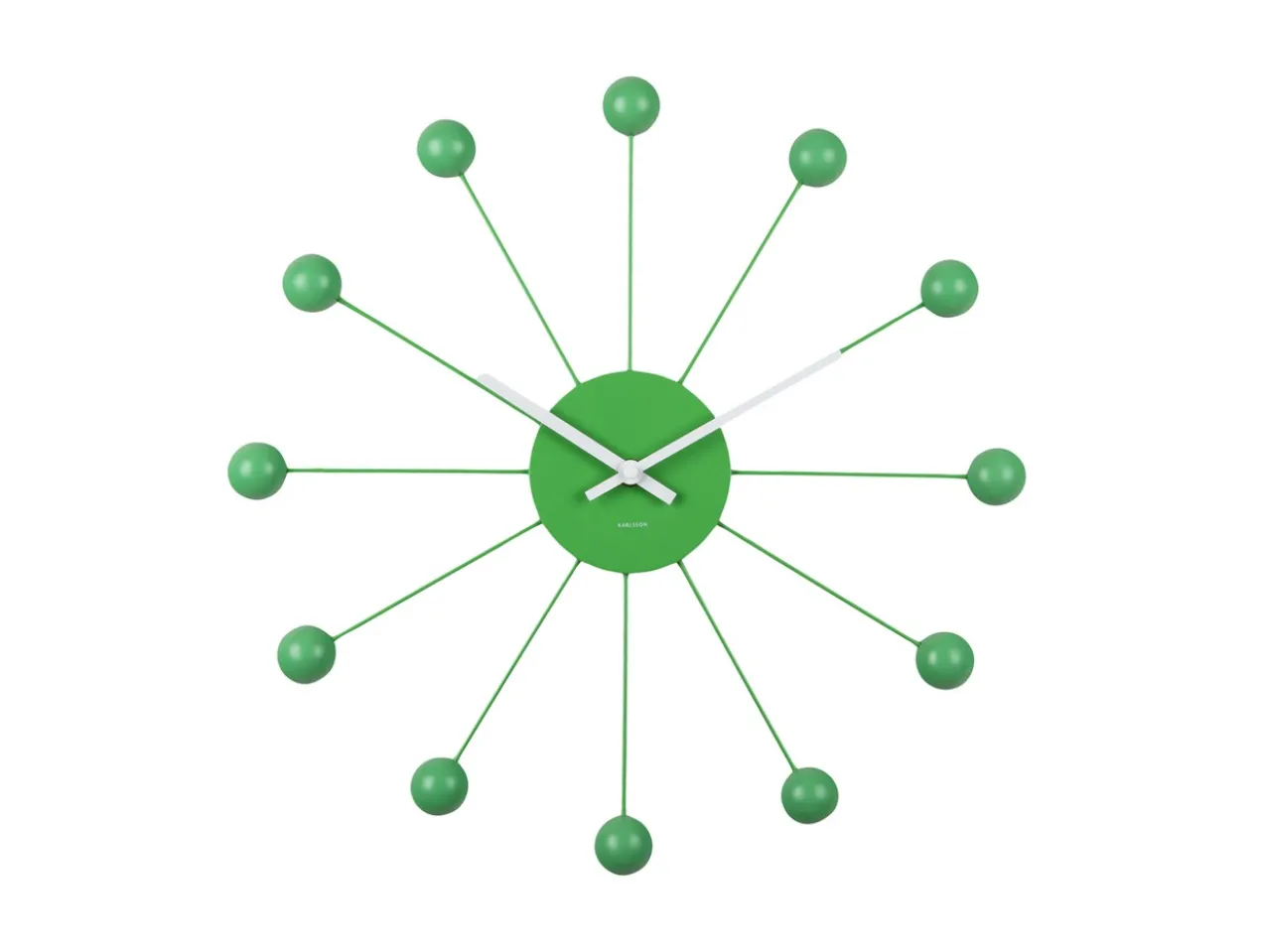 Wall clock Funky Spider bright green