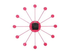 Wall clock Funky Spider bright pink