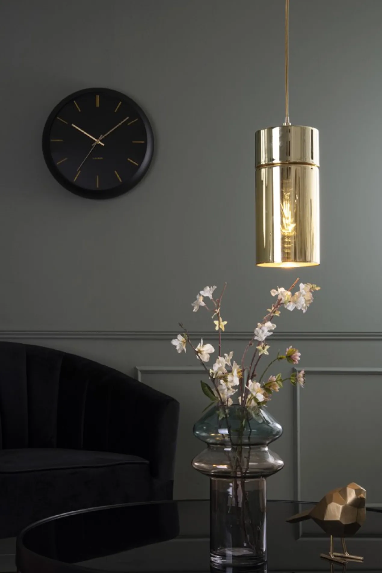 Wall clock Globe black, Design Armando Breeveld