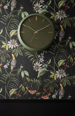 Wall clock Globe moss green, Des. Armando Breeveld