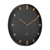 Wall clock Grace metal black