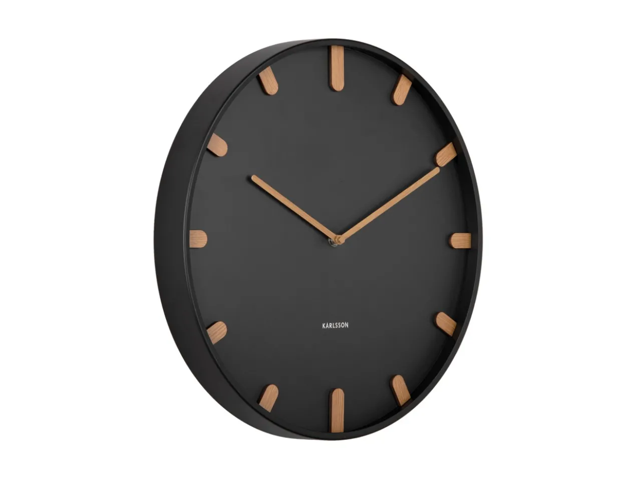 Wall clock Grace metal black