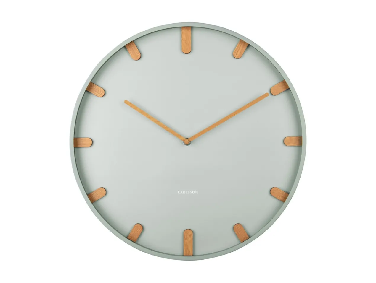 Wall clock Grace metal grayed jade