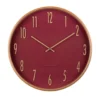 Wall clock Gracil wood blush red