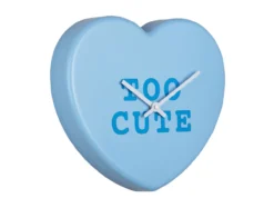Wall clock Heart Candy soft blue