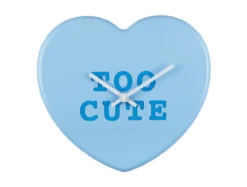 Wall clock Heart Candy soft blue