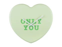 Wall clock Heart Candy soft green
