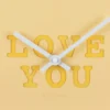 Wall clock Heart Candy soft yellow
