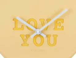 Wall clock Heart Candy soft yellow