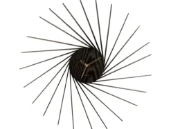 Wall clock Helix XL wood veneer black