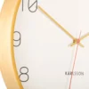 Wall clock Joy wood w. ochre yellow accents