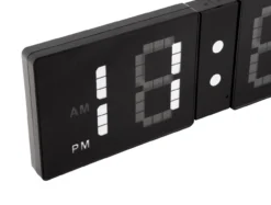 Wall clock LED Look flip black