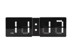 Wall clock LED Look flip black