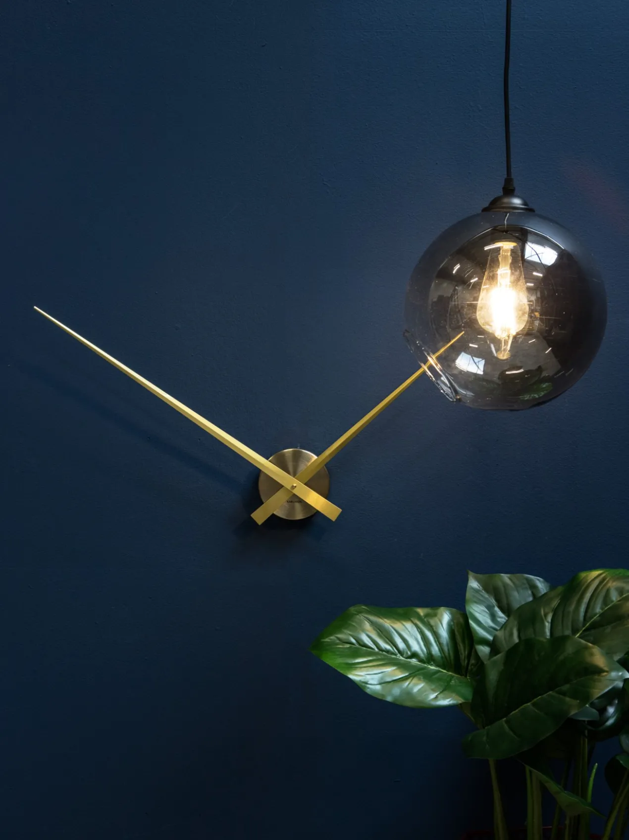 Wall clock Little Big Time metallic dark grey