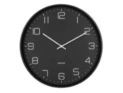 Wall clock Lofty iron matt black