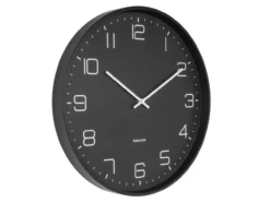 Wall clock Lofty iron matt black
