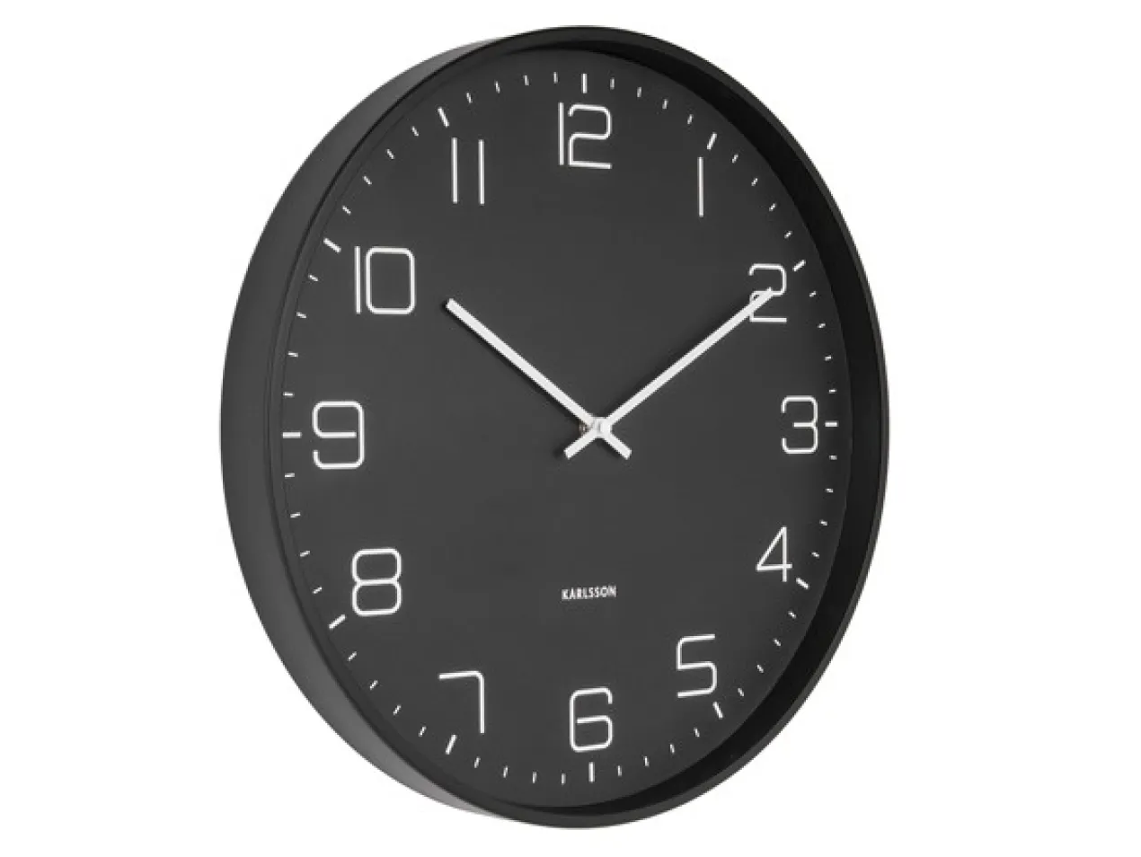 Wall clock Lofty iron matt black