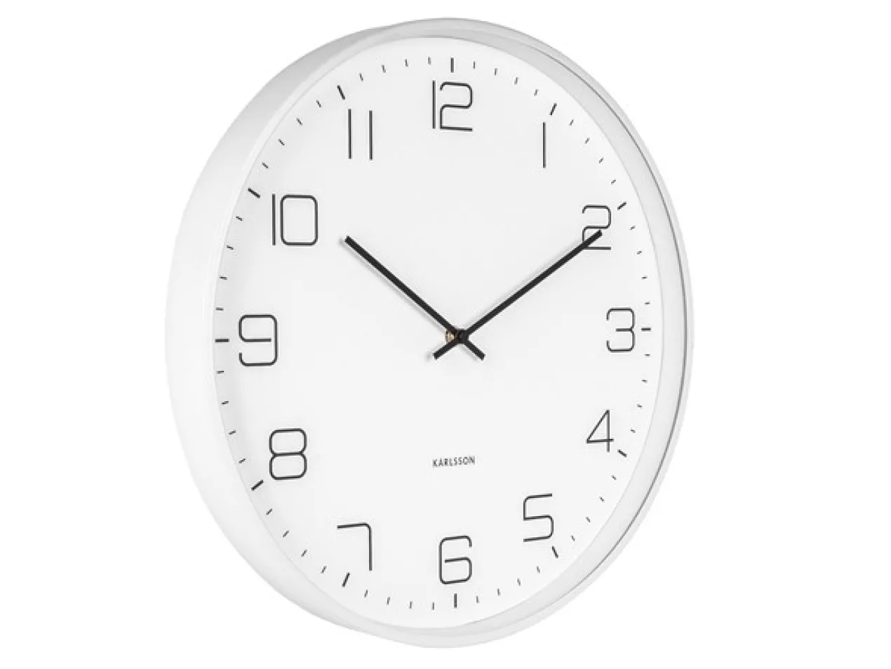 Wall clock Lofty iron matt white