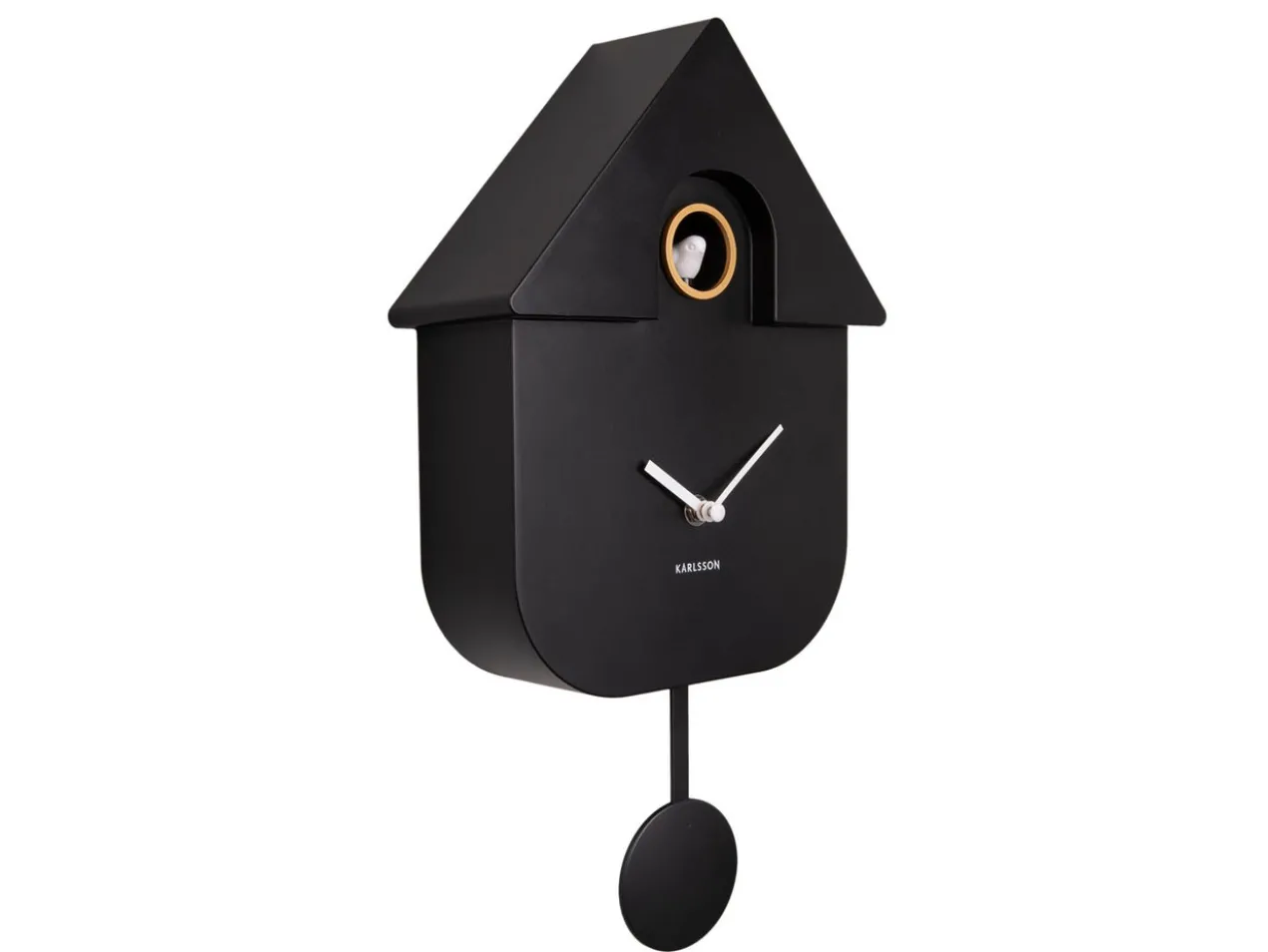 Wall clock Modern Cuckoo ABS black