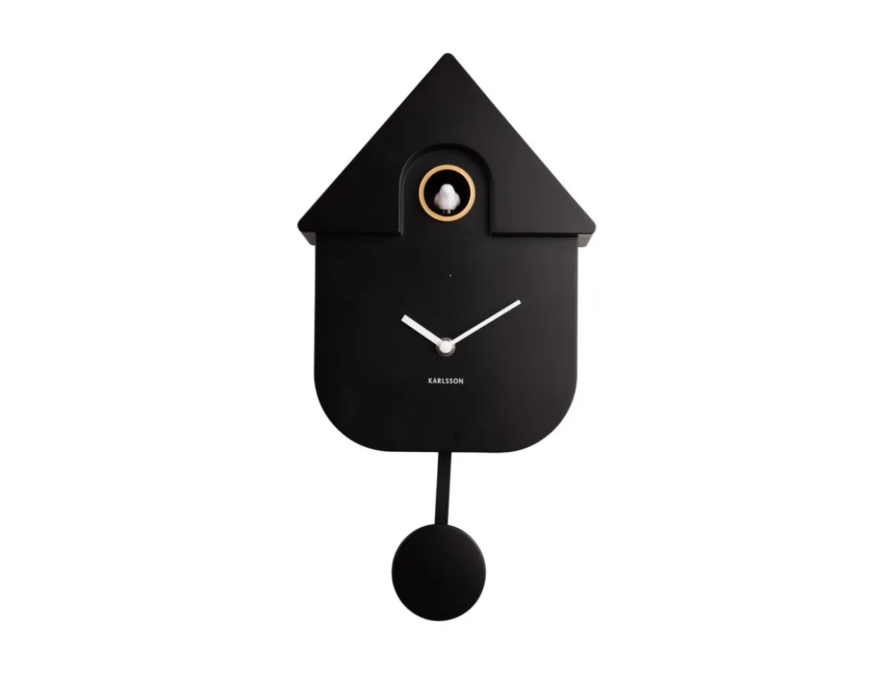 Wall clock Modern Cuckoo ABS black