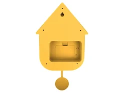 Wall clock Modern Cuckoo ABS bright yellow