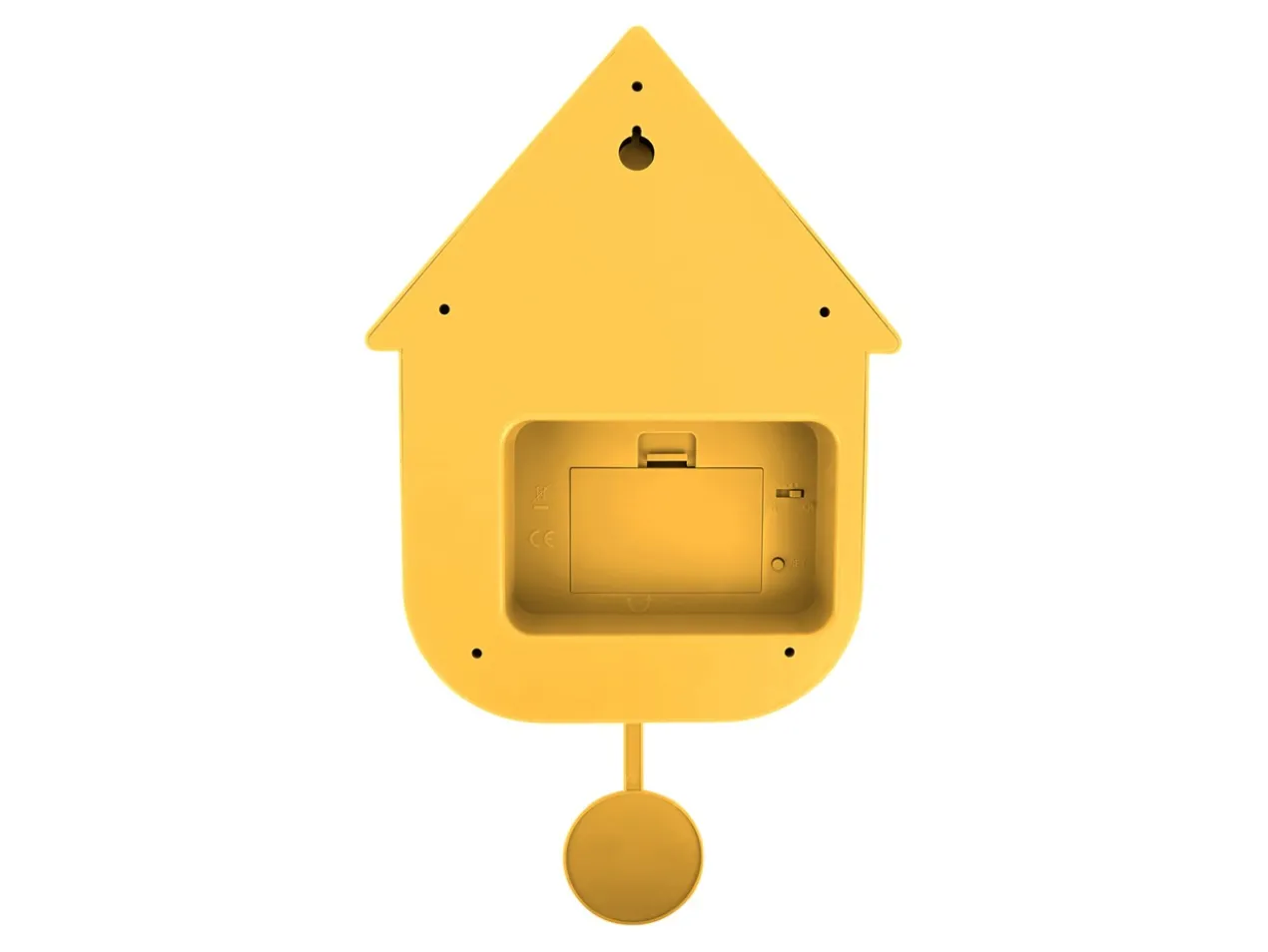 Wall clock Modern Cuckoo ABS bright yellow
