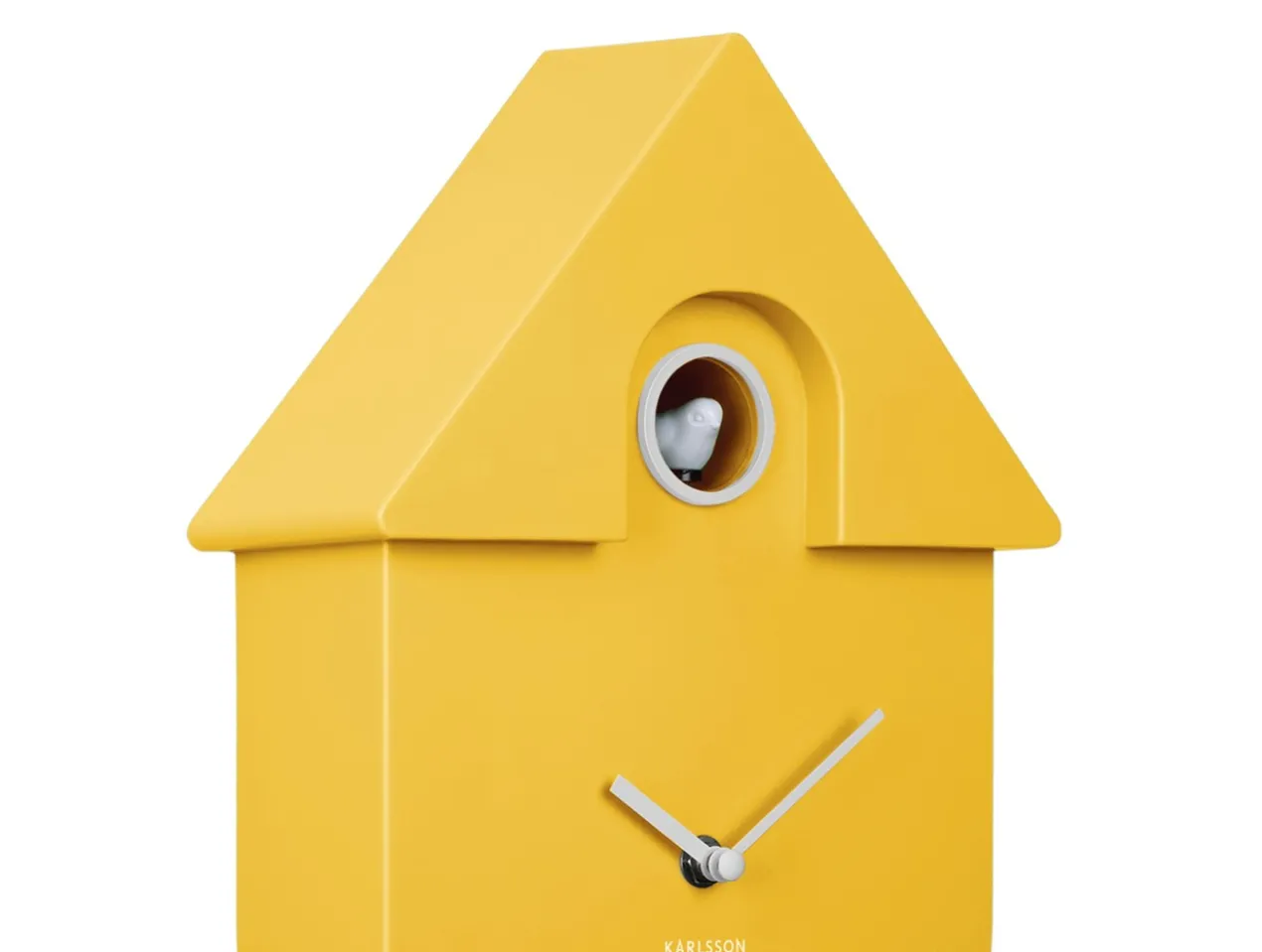 Wall clock Modern Cuckoo ABS bright yellow