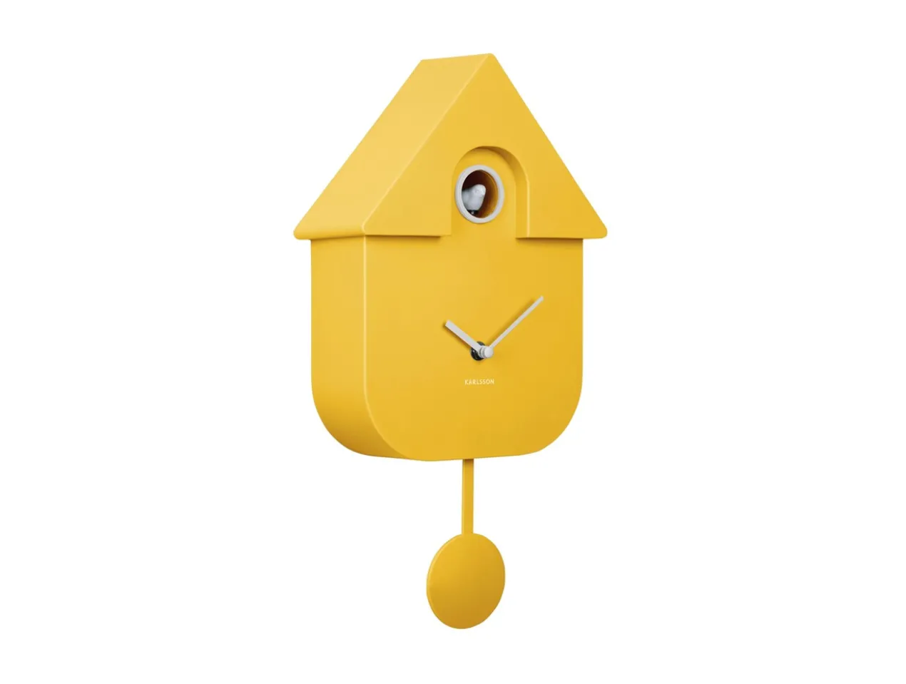 Wall clock Modern Cuckoo ABS bright yellow