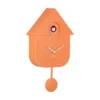 Wall clock Modern Cuckoo ABS bright orange