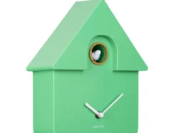 Wall clock Modern Cuckoo ABS bright green