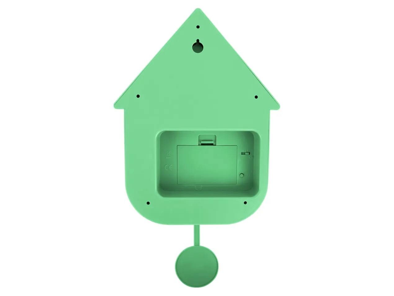Wall clock Modern Cuckoo ABS bright green